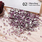 1Bag Mixed Irregular Flat Bottom Silver Crystal Nail Rhinestone Glitter Nail Charm Jewelry Gems Stone Parts Manicure Accessories