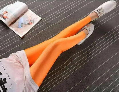 New Spring Autume Solid Candy Neon Leggings for Women High Stretched Female Sexy Legging Pants Girl Clothing Leggins