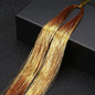 93cm Colorful Bling Hair Extension Accessories Laser Gold Shiny Metallic Wire Hair Extensions DIY Retro Hip-hop Hair Braid Tool