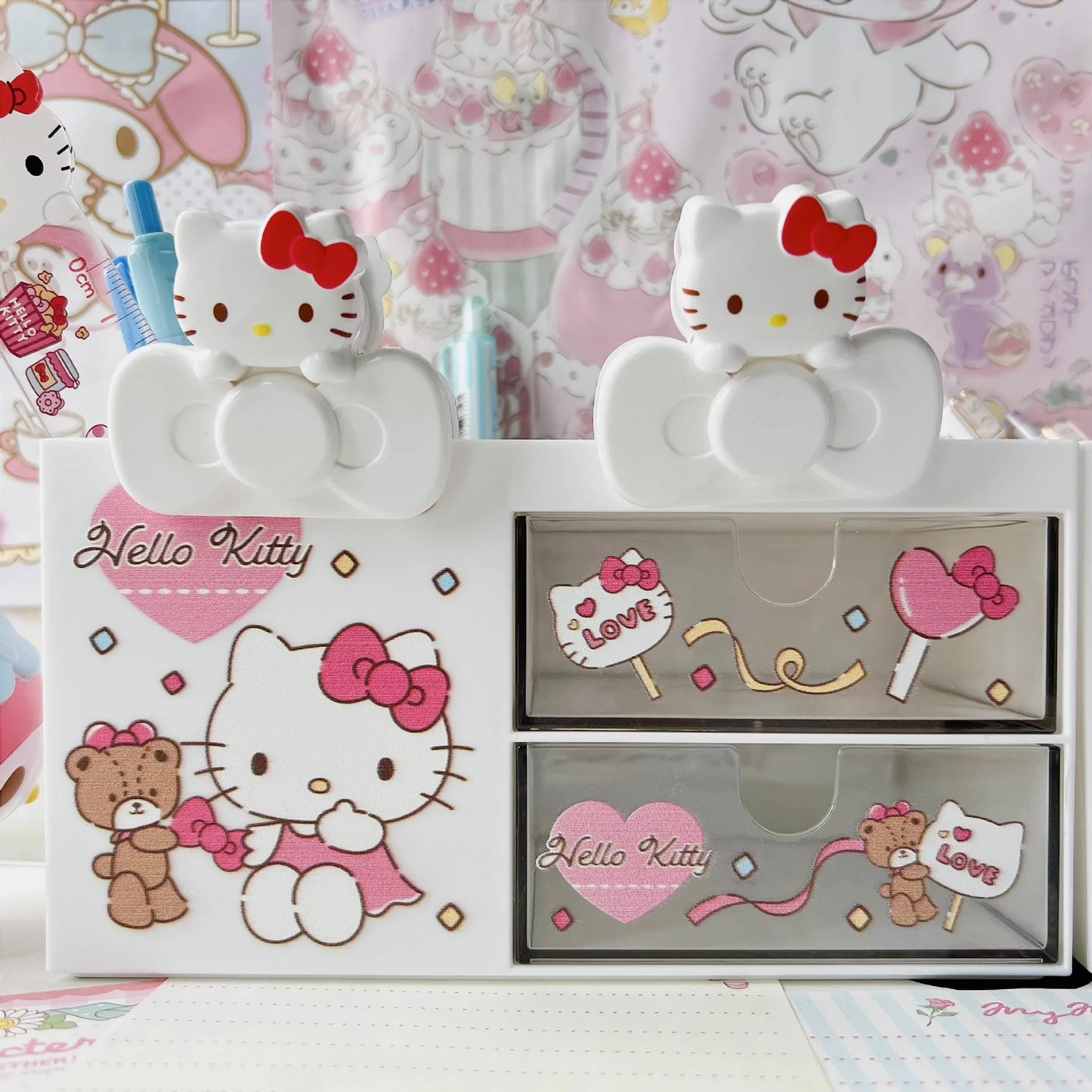 Sanrio Hello Kitty Melody Storage Food Seal Clips Sealer Clamp Magnetic Fridge Sticker Ticket Holder Hand Acount Folder Gifts