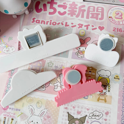 Sanrio Hello Kitty Melody Storage Food Seal Clips Sealer Clamp Magnetic Fridge Sticker Ticket Holder Hand Acount Folder Gifts