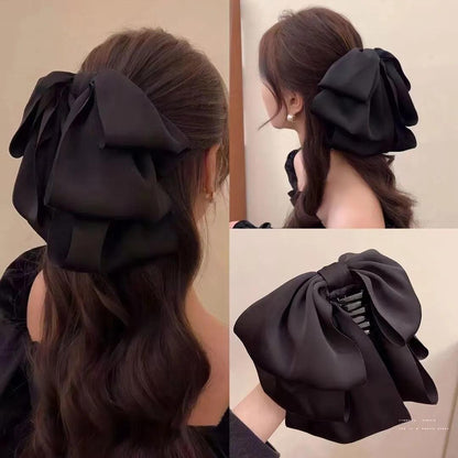 luxury jewelry versatile grab clip bowknot hair accessories ponytail clip sweet princess hair clip flower hairpin Cute things