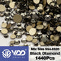 VDD 1440Pcs SS4-SS20 Mix Size Clear Crystal Non HotFix Gold Flatback Rhinestones Glitter Stones Nail Art DIY Crafts Decorations