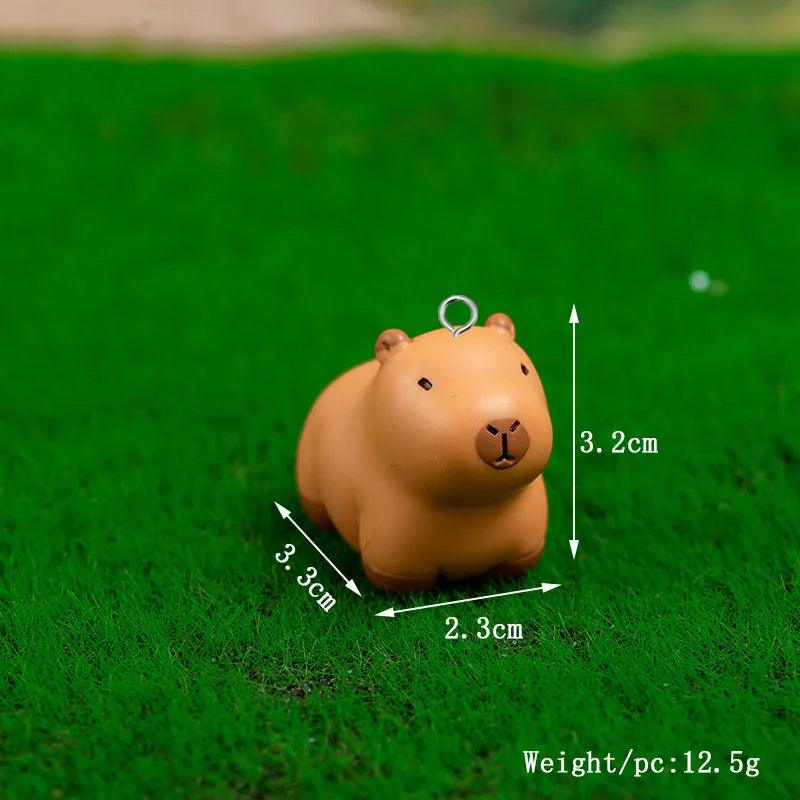 5pcs Kawaii 3D Miniature Capybara Resin Charms Lazy Animal Pendant For Earring Keychain DIY Crafts Jewelry Make W89