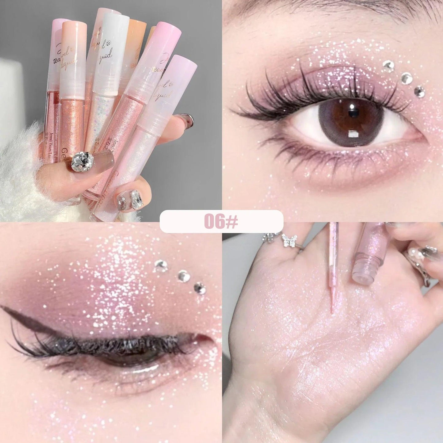 Gem Tear Liquid Eye Shadow Broken Diamond Sequins Eyeliner Pearlescent Fine Flash Silkworm Brightening Highlight Eyeshadow Stick