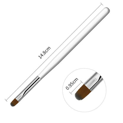 1Pc Nail Brush Painting Drawing Acrylic UV Gel Extension Wood Handle Nylon Hair Black White Nail Art Pen DIY Manicure Nail Tool