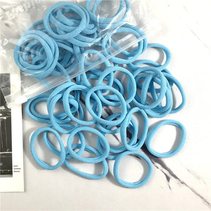 20/50PCS/Set Hair Bands for Women Girl Basic Hair Rubber Ties Ropes 4cm Simple Elastic Headband Hair Accessories Ponytail Holder