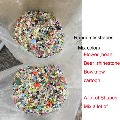 500-600pcs Bow Flower Nail Art Resin Decorations Mix Shapes Nail Charms Press on Manicure Supplies Jewelry Kawaii Accessories *& - HighGloss Shop