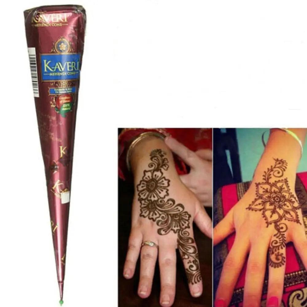 3 colors Natural Herbal Henna Cones Temporary Tattoo Body Art Paint Mehandi Ink