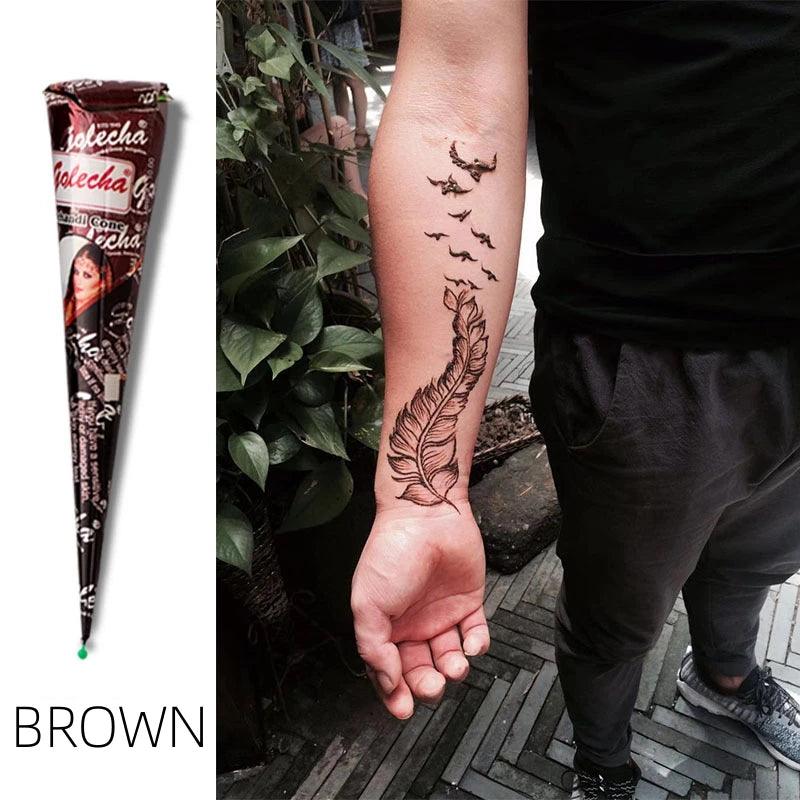 25g Multi Colors GOLECHA Cones Indian Henna Tattoo Paste For Temporary Tattoos Hand Painted Body Art Sticker Mehndi Pigment