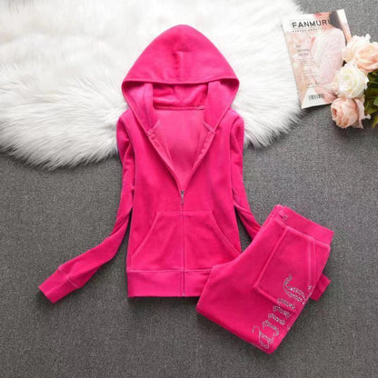 Y2k 1:1 Juicy Brand Velvet Tracksuit Set 2024 Women's Velours Tracksuit Juicy Coursera Sewing Set Diamonds Juicy Shorts Set