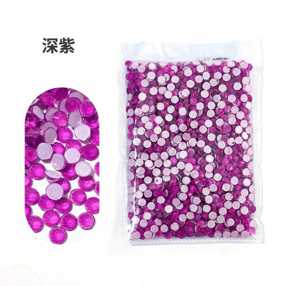 All Size Glass Noctilucent Fluorescence Crystal Neon Non Hot Fix Rhinestones FlatBack Strass Fabric Garment Nail Art Decorations