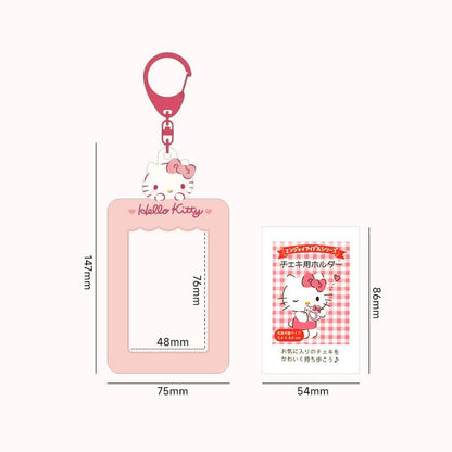 Sanrios Kawaii Kuromi Pochacco Hello Kitty Photocard Holder Students Stationery Meal Card Bus Card Holder Storage Case Keychain