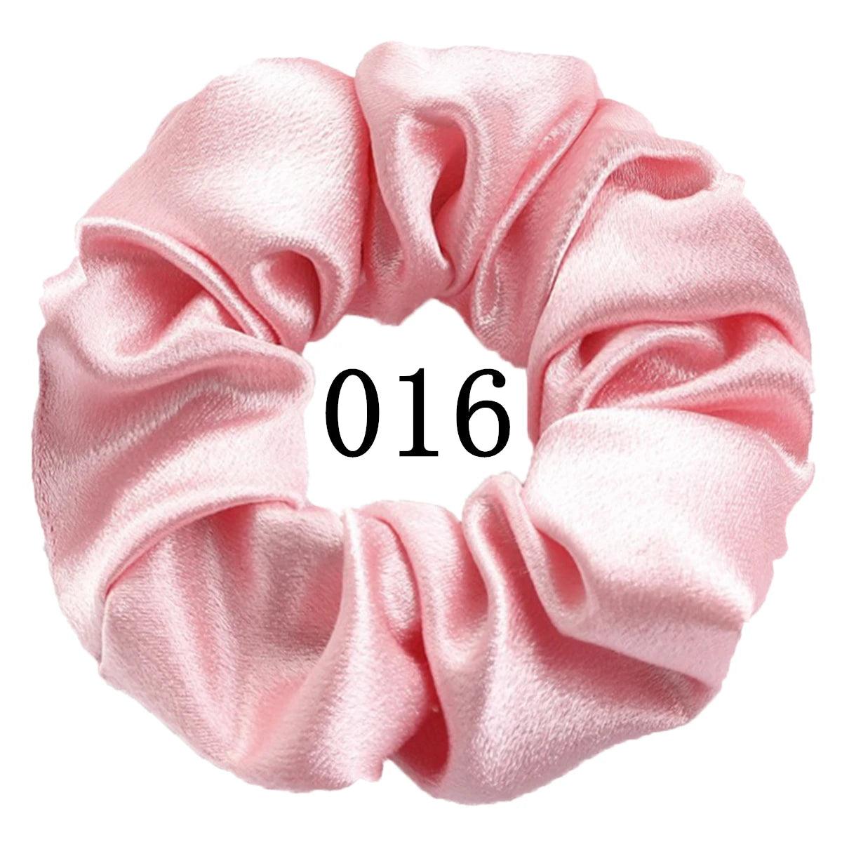 5/1pc Accessoires Women Girls Silky Satin Hair Scrunchies Solid Stretch Elastic Simple Elegant Rubber Band Ponytail Tie low cost