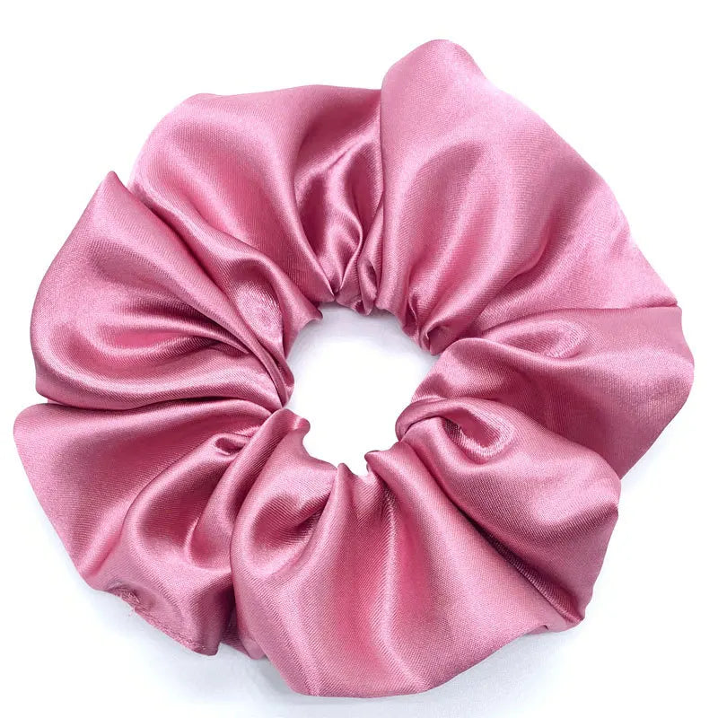 Fashion Oversized Silk Scrunchies for Women Korean Chiffon Elastic Hair Ties Ponytail Holder Headwear Chouchou Cheveux Femme