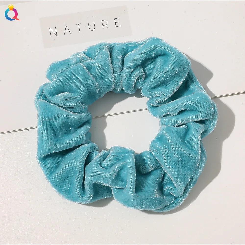 Winter Warm Soft Hair Scrunchies for Women Girls Cute Velvet Elastic Hair Band Multicolor Rubber Band Hair Loop Hair Accessories