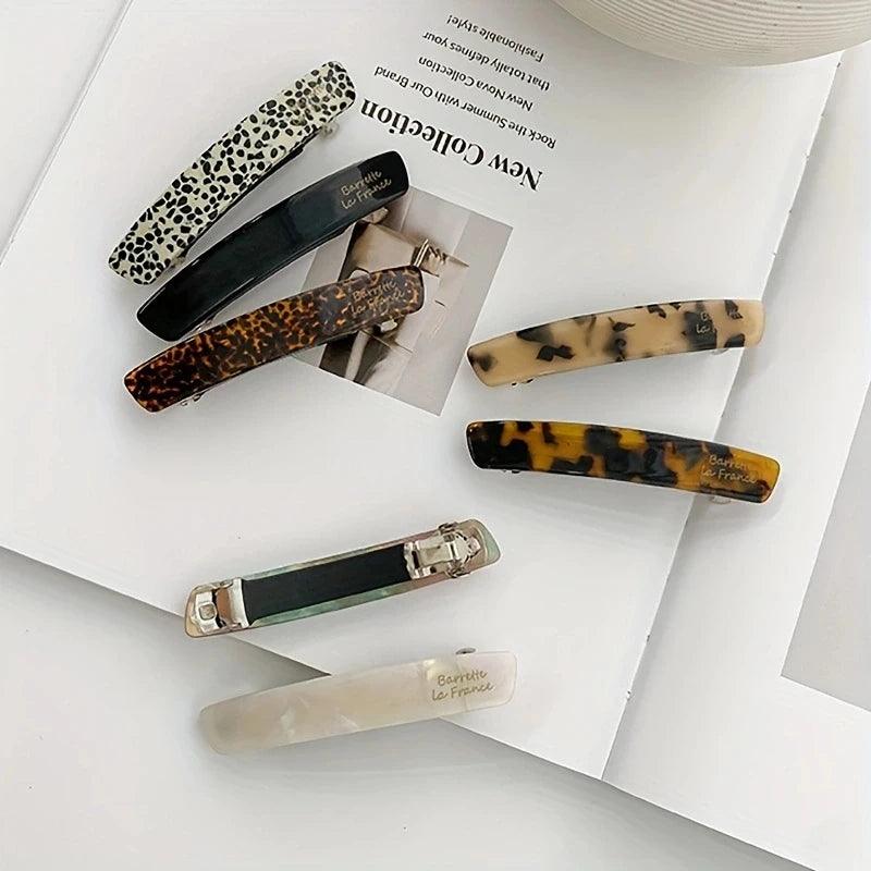 Acetate Hair Clip Elegant Hairgrip Colorful Geometric Barrettes Hairpin Women Hair Accessories