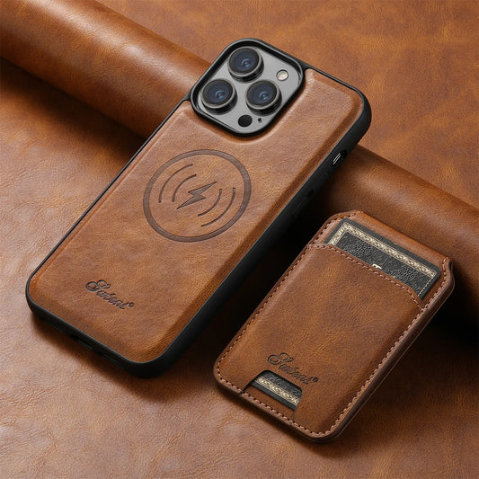 Wallet Phone Case Card Holder Leather Magnetic Pocket Cover For iPhone 12 13 14 15 Pro Max Plus Ultra Magsafe