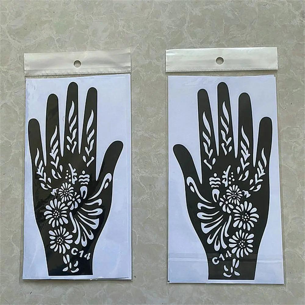 2024 New Professional Henna Stencil Temporary Hand Tattoo Body Art Sticker Template Wedding Tool Flower Tattoo Stencil