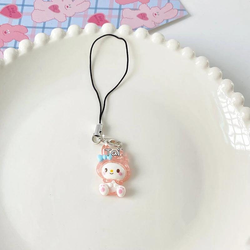 Sanrio Anime My Melody Bag Keychain Cartoon Cinnamonroll Hello Kitty Cute Phone Pendant Girly Items Pendant Rope Decoration