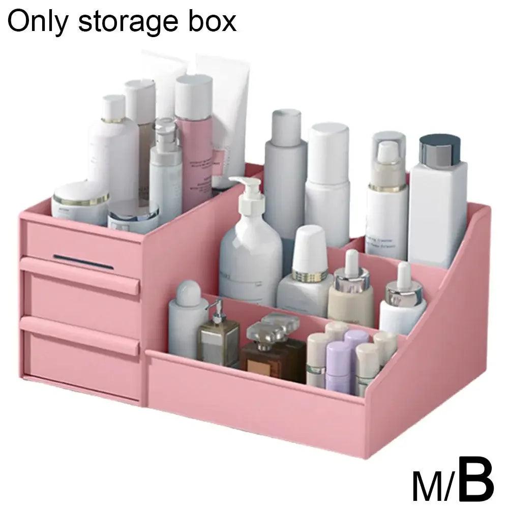 Large Capacity Cosmetic Storage Box Makeup Drawer Organizer Desktop Sundries Box Nail Container Jewelry Makeup Polish Stora R0T3