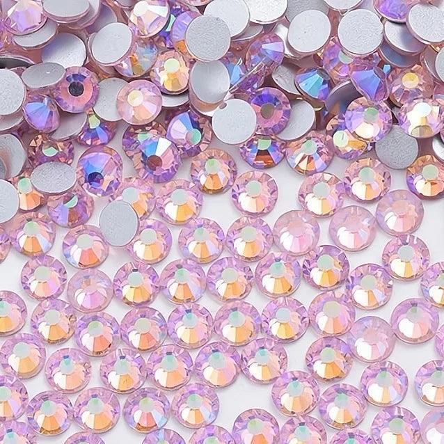 ss3-ss30 AB plating Crystal Rhinestones Non Hot Fix Flat Back Strass & Fabric Garment rhinestones for nails Decorations