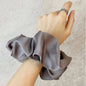 Fashion Oversized Silk Scrunchies for Women Korean Chiffon Elastic Hair Ties Ponytail Holder Headwear Chouchou Cheveux Femme