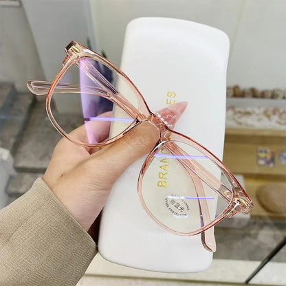 New Vintage Transparent Computer Glasses Frame Women Men Anti Blue Light Eyewear Blocking Glasses Optical Spectacle - HighGloss Shop