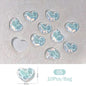 1Bag 3D Heart Nail Rhinestones Water ripple flat bottom love Charms Crystal Nail Art Decorations Gem Kawaii Resin Nails Gems