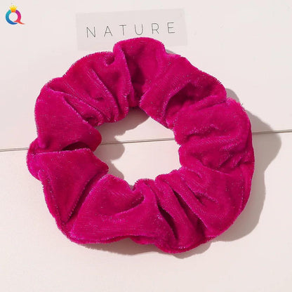 Winter Warm Soft Hair Scrunchies for Women Girls Cute Velvet Elastic Hair Band Multicolor Rubber Band Hair Loop Hair Accessories