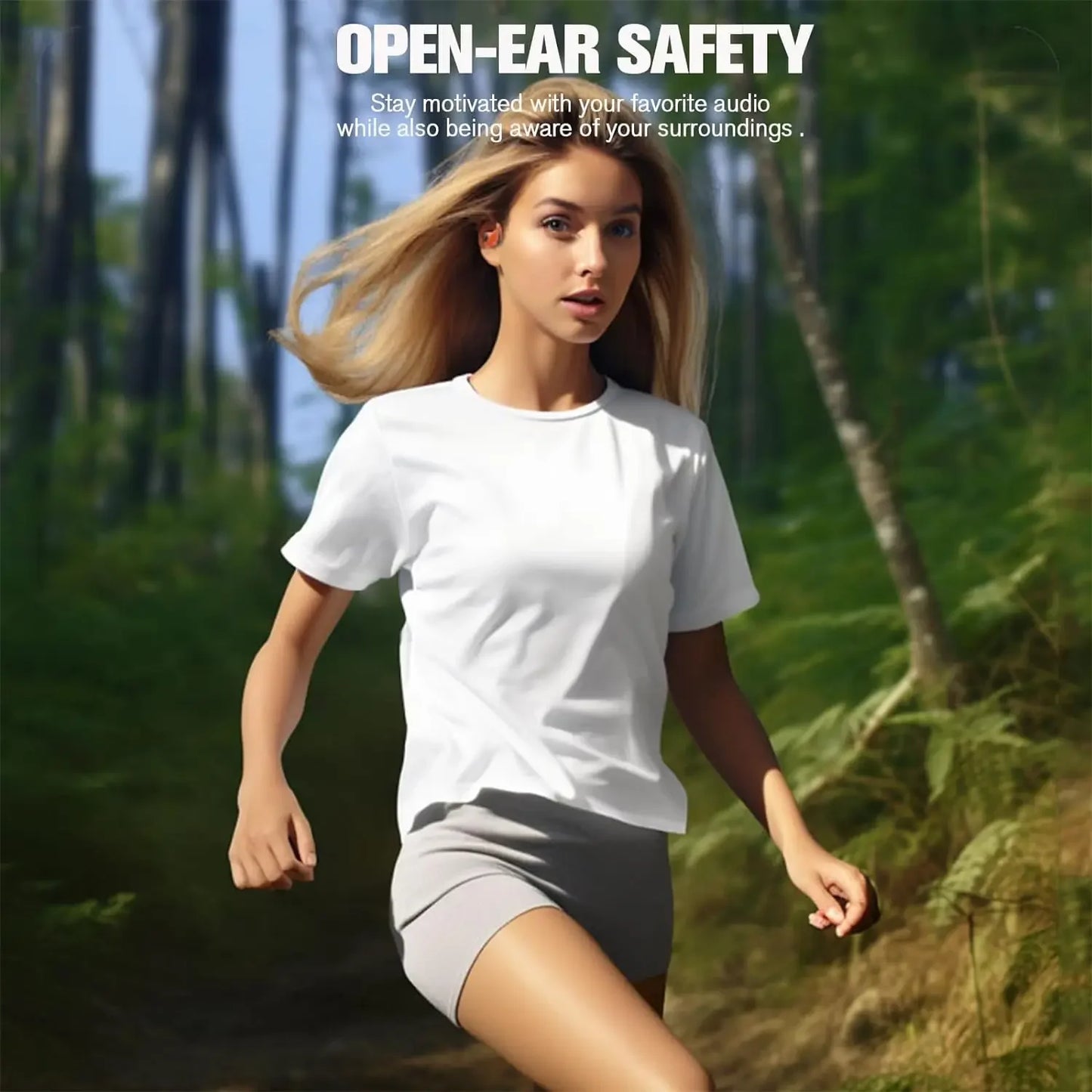 Open Ear Headphones Bluetooth 5.3 Wireless Earphones True Open Ear Earbuds with Rotatable Earhooks 60Hrs Playtime Deep Bass OWS