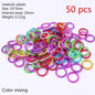 50pcs/set Hair Styling Tools Personalized Ponytail Braided Hair Ring Hip-hop Headdress Women Dirty Braid Beading DIY Accessories