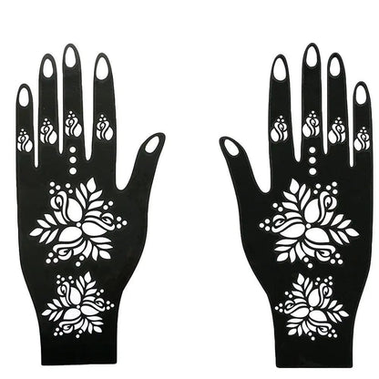 Cool Wedding Tool Hand Foot Temporary Tattoo Body Art Sticker Henna Stencil Tattoo Stencil Template