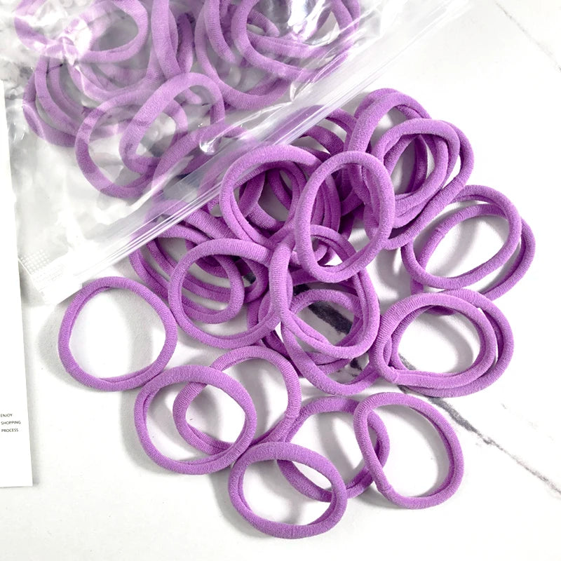 20/50PCS/Set Hair Bands for Women Girl Basic Hair Rubber Ties Ropes 4cm Simple Elastic Headband Hair Accessories Ponytail Holder