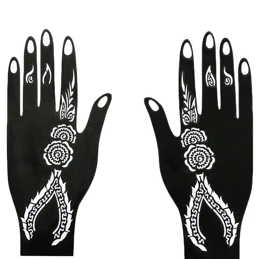 Cool Wedding Tool Hand Foot Temporary Tattoo Body Art Sticker Henna Stencil Tattoo Stencil Template