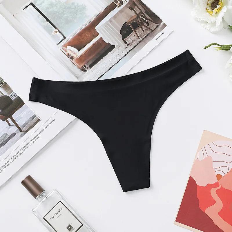 Women's Underwear Lce Silk Low-Rise One-Piece Seamless Briefs Thong Breathable And Comfortable