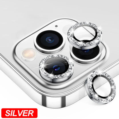 Camera Lens Protector For iPhone 11 12 13 Pro Max Mini 14 15 Pro Max Diamond Metal Protective Glass For iPhone 14 15 Plus Lens