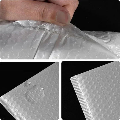 50/10Pcs Bubble Envelopes White Foam Shipping Bags Poly Bubble Mailers Pad Self Seal Packing Bags for Magazine 11cm 15cm 23cm