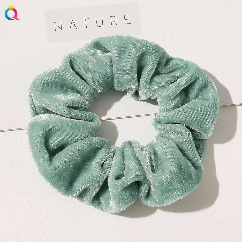 Winter Warm Soft Hair Scrunchies for Women Girls Cute Velvet Elastic Hair Band Multicolor Rubber Band Hair Loop Hair Accessories