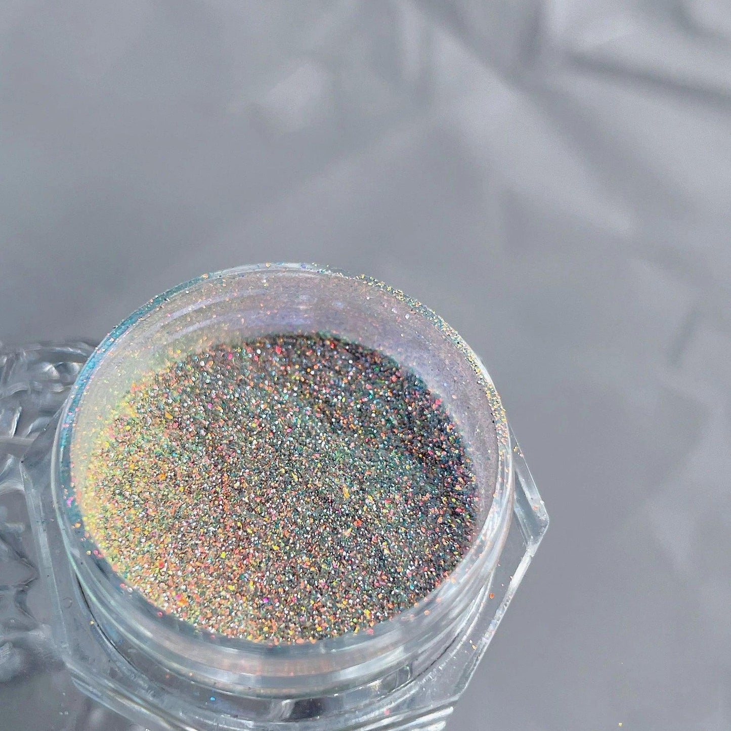 1Jar Aurora Broken Diamond Nail Powder Holographic Iridescent Aurora Powder Mermaid Pigment Glitter Nail Art Chameleon Powder