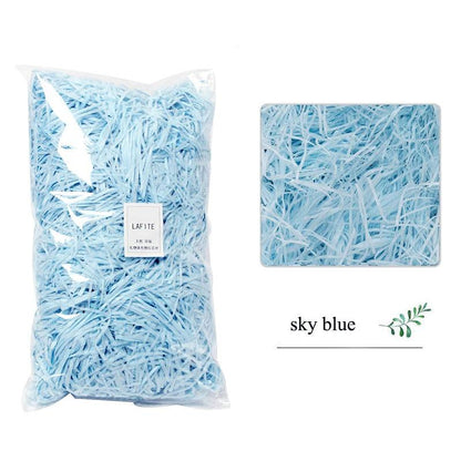 DIY Colorful Shredded Crinkle Paper Raffia Candy Boxes Wedding Marriage Home Decoration Party Gift Packaging Filling Material