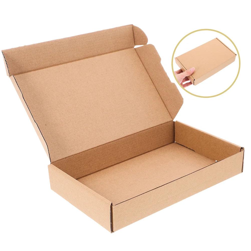 10 Pcs Cardboard Mailer Boxes Moving Carton for Packaging Small Business Shipping Brown Kraft Paper