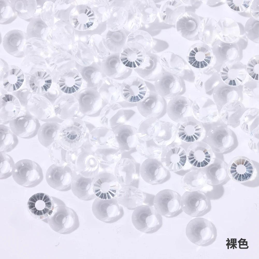 Super Quality Glitter Gems SS3-SS50 Flatback Stones Clear Crystal Non Hotfix Rhinestones Nail Art Decoration Rhinestones