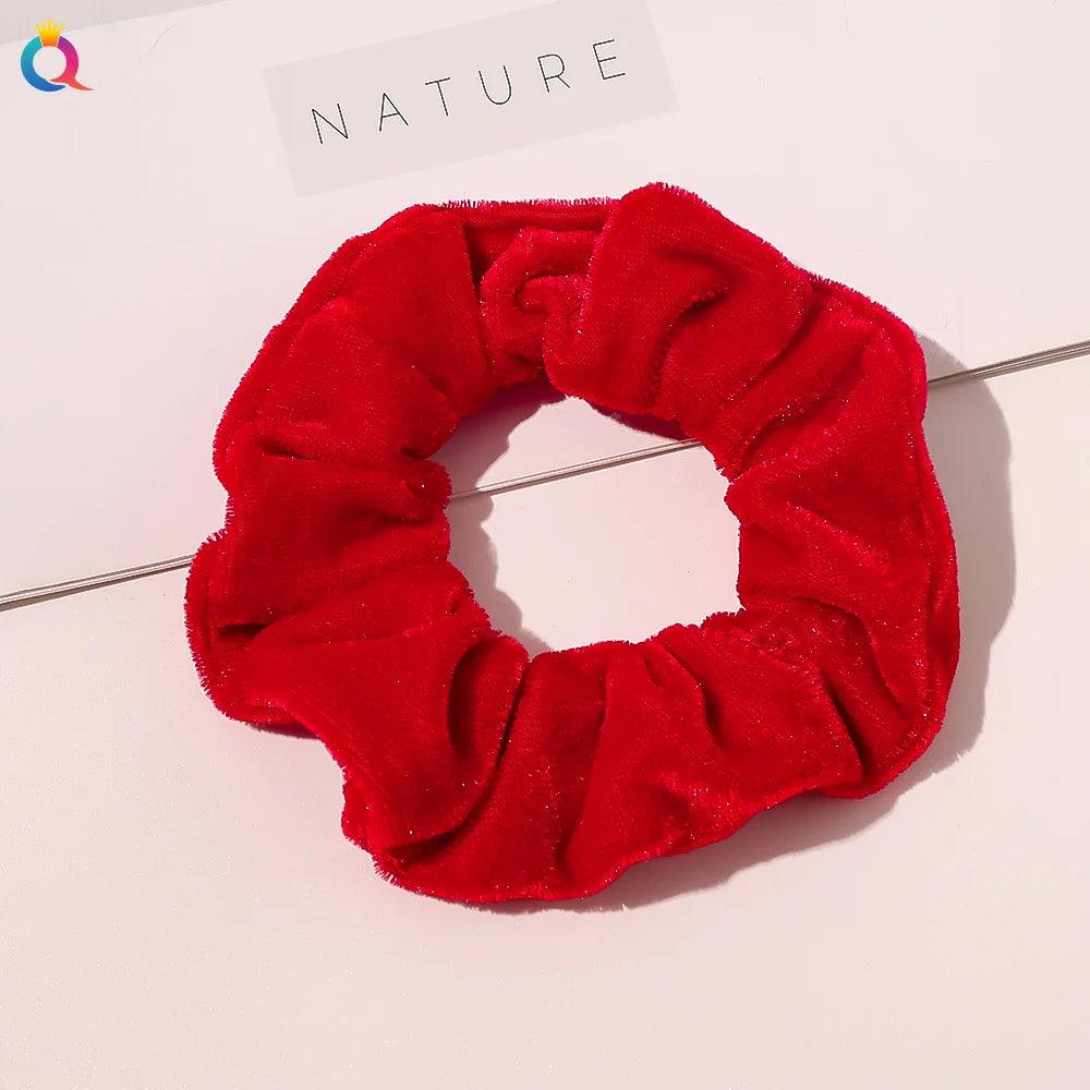 Winter Warm Soft Hair Scrunchies for Women Girls Cute Velvet Elastic Hair Band Multicolor Rubber Band Hair Loop Hair Accessories