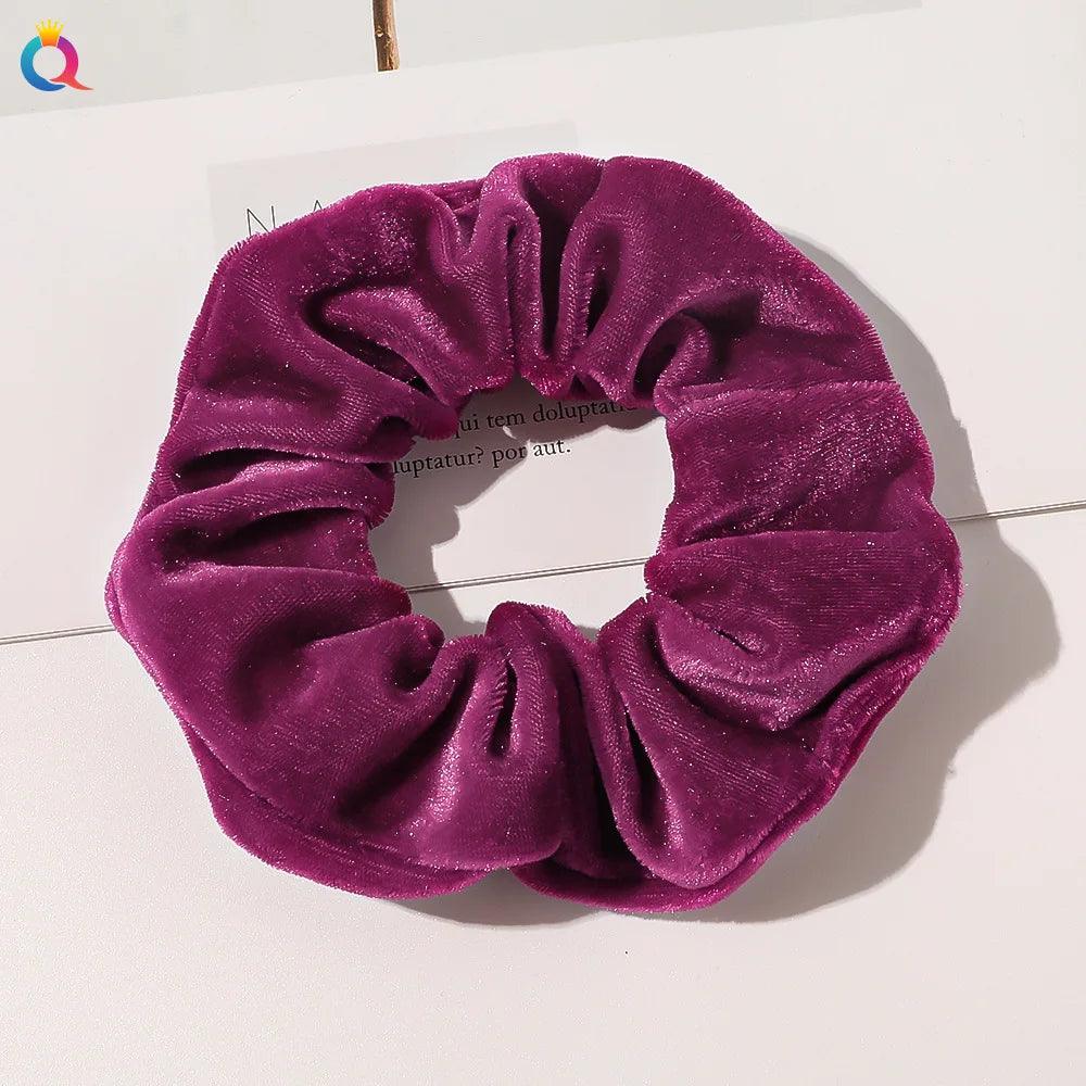 Winter Warm Soft Hair Scrunchies for Women Girls Cute Velvet Elastic Hair Band Multicolor Rubber Band Hair Loop Hair Accessories