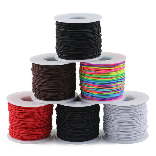 1 Roll Rainbow Elastic Beading Cord, Colorful Stretchy Crafting Thread String For DIY Jewelry Making Bracelet Necklace Supplies