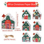 Christmas Gingerbread House Candy Box Merry Christmas Decoration For Home 2024 New Year Gift Cookie Packaging Box Xmas Ornament