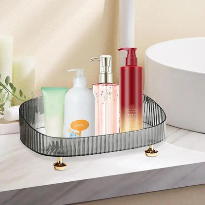 Luxury Makeup Perfume Desktop Organizer Dresser Countertop Cosmetics Storage Box Snack Fruit Serving Tray Bathroom Living Room