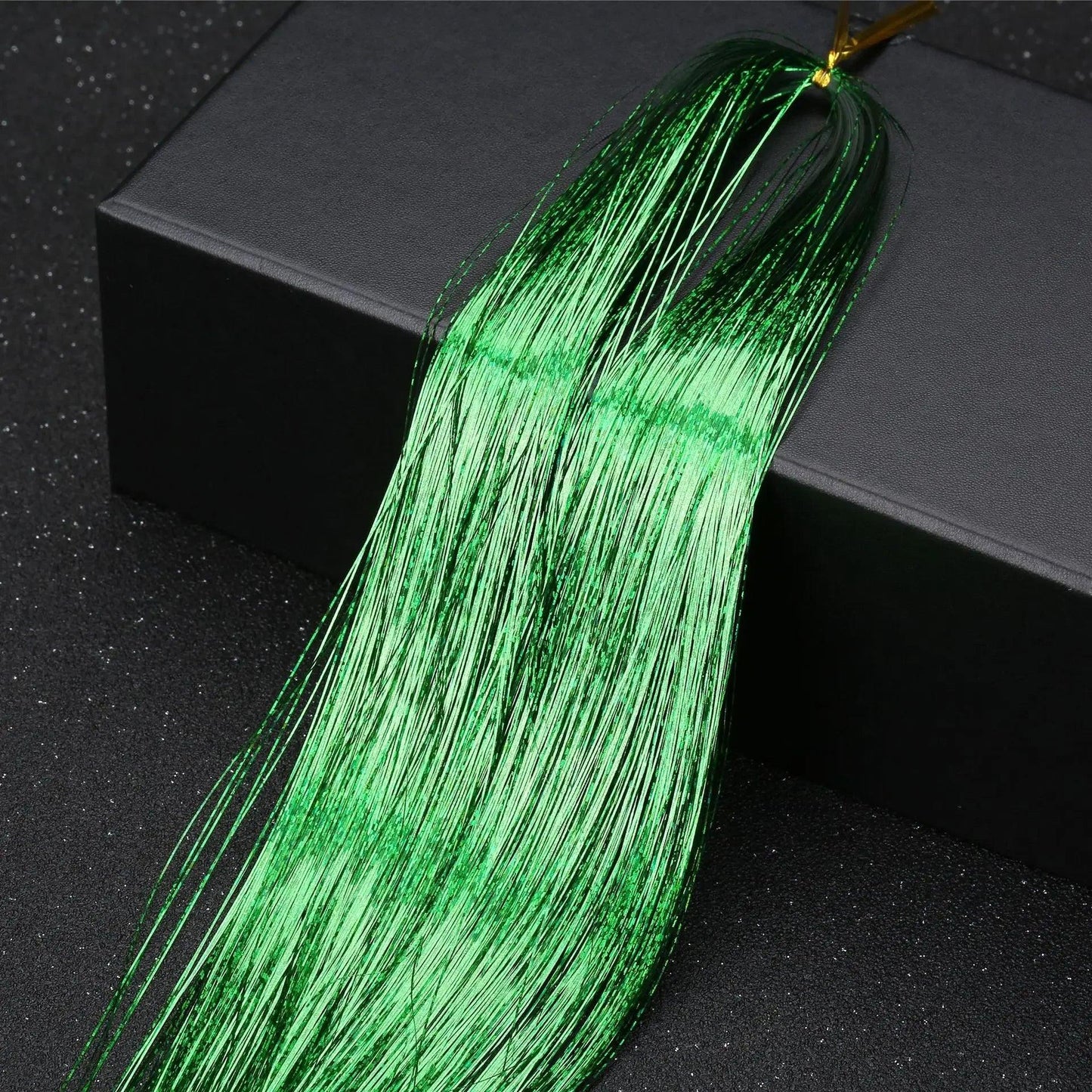 93cm Colorful Bling Hair Extension Accessories Laser Gold Shiny Metallic Wire Hair Extensions DIY Retro Hip-hop Hair Braid Tool