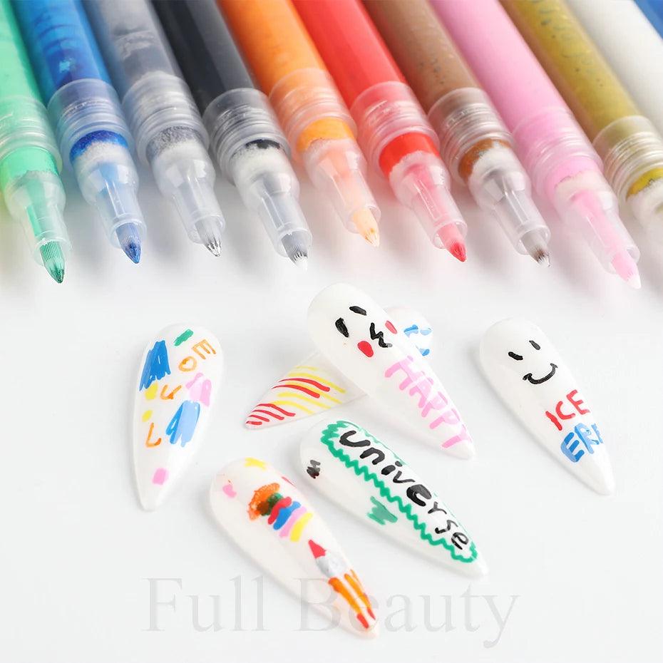 Professional Graffiti Nail Art Pen Drawing Abstract Stripe Lines Waterproof Nail Gel Polish Painting Liner Manicure Tools CH2062